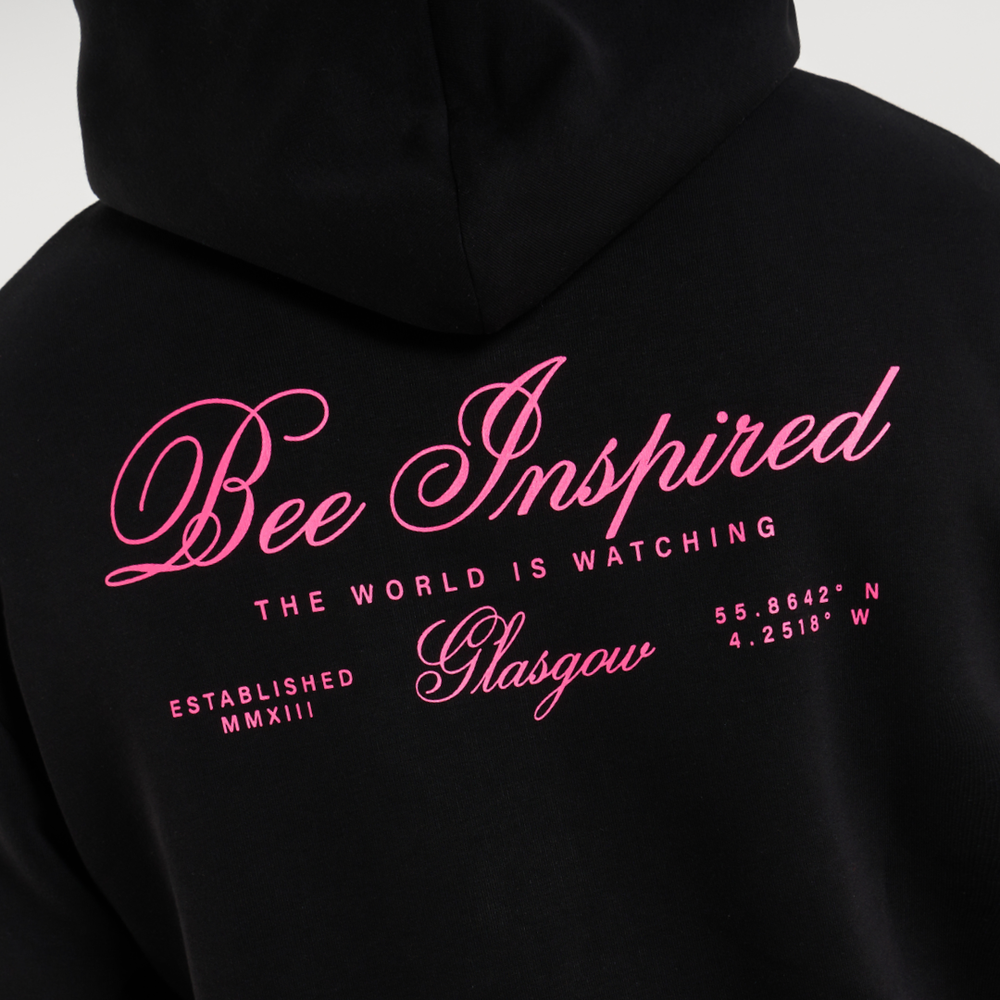 Olise Hoodie - Black/Pink